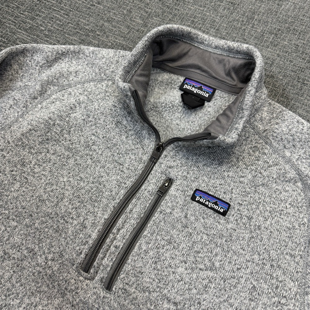 Patagonia Better Sweater Men's Large Gray 1/4‎ Zip Pullover Outdoors Style 25523